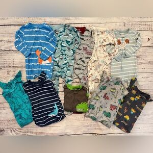 10 Pairs of 3T Footie Pajamas Footed Boys